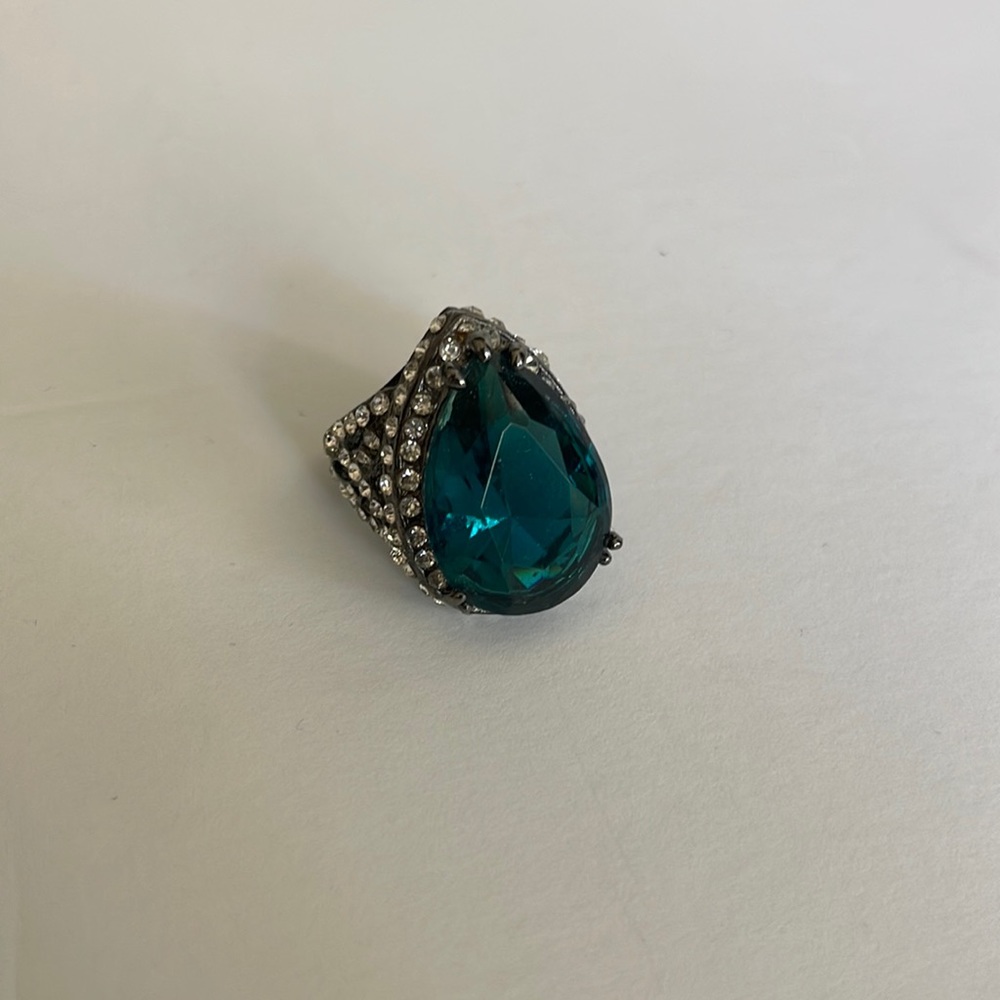 Costume Jewelry Sparkle Blue Ring